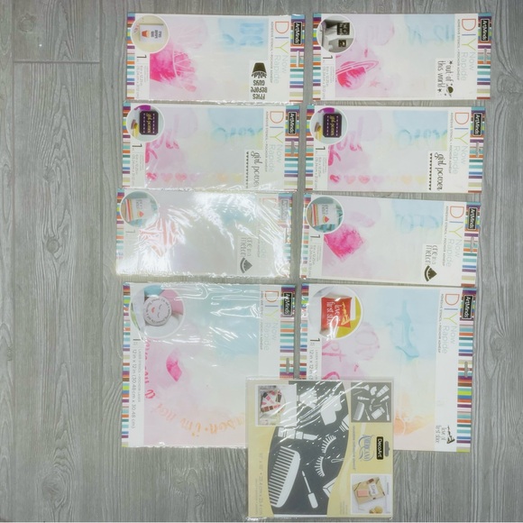 Art mind diy adhesive laser stencil bundle fabric craft shirts/ pillows / bag - Picture 5 of 16